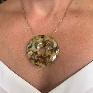 Handmade gold statement necklace